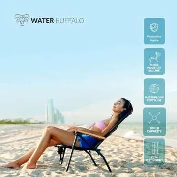 Water Buffalo Beach Chair - Stylish Foldable Comfort