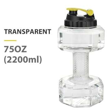 2.2L Dumbbell-Shaped Eco-Friendly Water Bottle - Perfect for Fitness and Sports