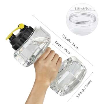 Unique 2.2L Dumbbell Shape Eco-Friendly Water Bottle