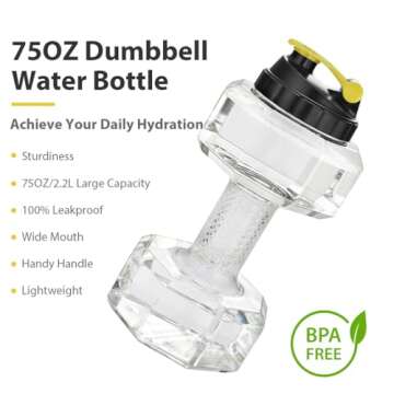 Unique 2.2L Dumbbell Shape Eco-Friendly Water Bottle