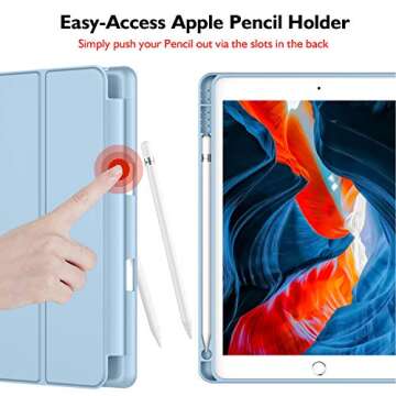 iMieet iPad 9th Generation Case 2021/iPad 8th Generation Case 2020 10.2 Inch with Pencil Holder, iPa...