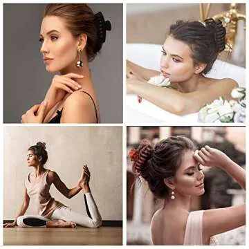 OWIIZI Large Leopard Print Hair Clips for Thick Hair