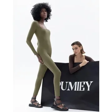 PUMIEY Women's Long Sleeve Jumpsuit for Any Occasion