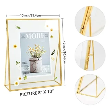 Jajamy Gold Floating Picture Frames for 8x10 Photos