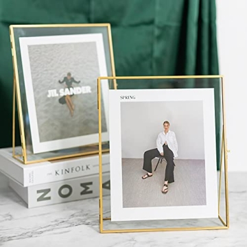 Jajamy Gold Floating Picture Frames for 8x10 Photos