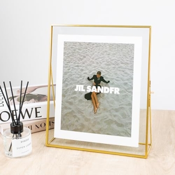 Jajamy Gold Floating Picture Frames for 8x10 Photos