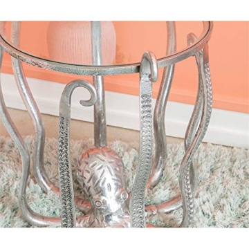 Stylish Octopus Aluminium & Glass Side Table