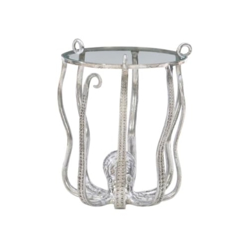 Stylish Octopus Aluminium & Glass Side Table