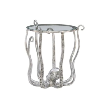 Stylish Octopus Aluminium & Glass Side Table