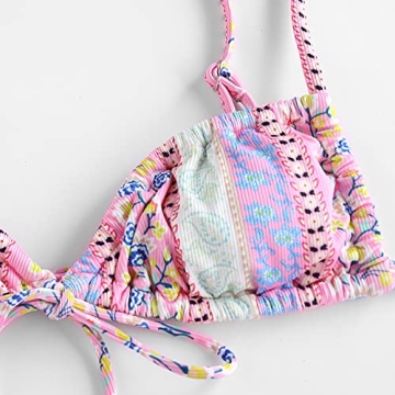 Shop YODNBUK Leaf Print High Cut Bikini Set Online