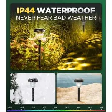 10 Pack Ultra Bright Solar Lights Outdoor Waterproof, from Dusk to Dawn Up to 12H Solar Lights for Outside, Auto On/Off Solar Powered Garden Pathway Lights, Landscape Lighting (Warm White, 10Pack)