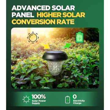10 Pack Ultra Bright Solar Lights Outdoor Waterproof, from Dusk to Dawn Up to 12H Solar Lights for Outside, Auto On/Off Solar Powered Garden Pathway Lights, Landscape Lighting (Warm White, 10Pack)
