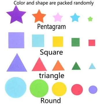 Olgaa 1300 Foam Geometry Stickers for Kids Crafts