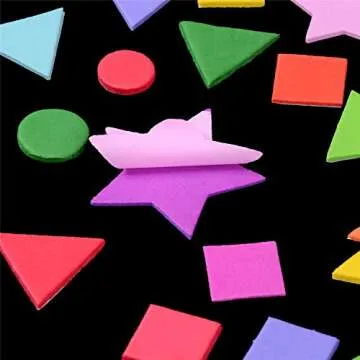 Olgaa 1300 Foam Geometry Stickers for Kids Crafts