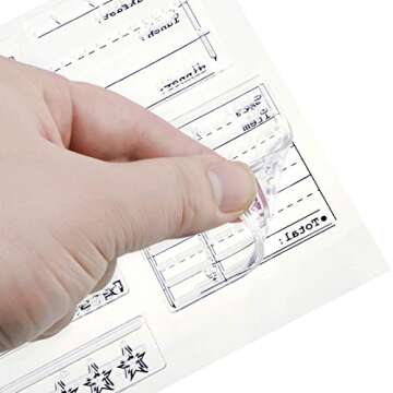 Zonon 18 Pieces Journal Stamps Clear Journal Stamps, 4 Sheets Silicone Calendar Planner Stencils for Bullet, Week Dates Month Organizer Tasks Ideas DIY Making Crafts Scrapbooking Supplies