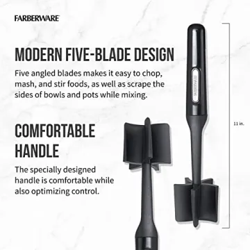 Farberware Nylon Meat and Potato Masher - 10-Inch Safe Tool