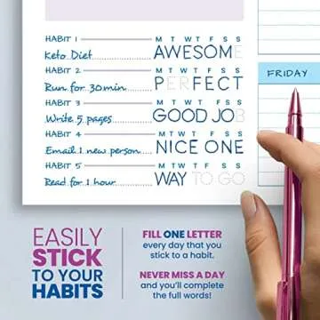 Weekly Planner Pad with Habit Tracker for Efficient Planning