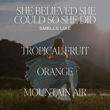 Tropical Fruit Scented Soy Candle with Gold Lid - 9oz