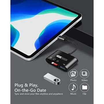 USB C to SD Card Reader 4 in 1 for Fast Data Transfer