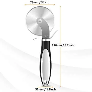 Premium Kitchen Pizza Cutter - Sharp and Easy to Clean