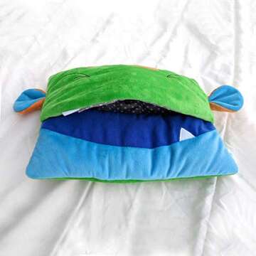 Pillowie - Cute Travel Pillow and Blanket Set - Portable Comfort Item for Children - Moss