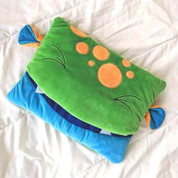 Pillowie - Cute Travel Pillow and Blanket Set - Portable Comfort Item for Children - Moss