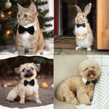 ZTON Adjustable Formal Bowtie Collar for Pets - Stylish & Chic