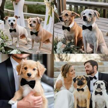 ZTON Adjustable Formal Bowtie Collar for Pets - Stylish & Chic