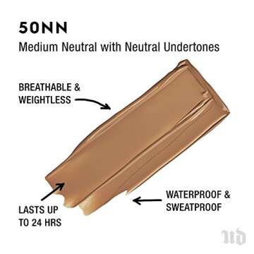 Urban Decay Stay Naked Weightless Liquid Foundation (50NN - Medium Neutral - Neutral Undertone), Wat...