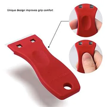 FOSHIO Plastic Razor Blade Scraper Set with 100 Blades - Versatile Tools