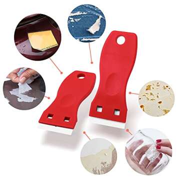 FOSHIO Plastic Razor Blade Scraper Set with 100 Blades - Versatile Tools