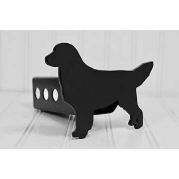 Custom Hitch Covers for Golden Retriever Lovers - Matte Black Finish