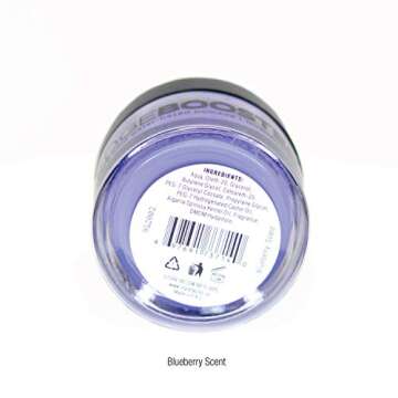 EDGE BOOSTER Style Factor Strong Hold Water-Based Pomade - Super Shine & Moisture 3.38oz (BLUEBERRY)