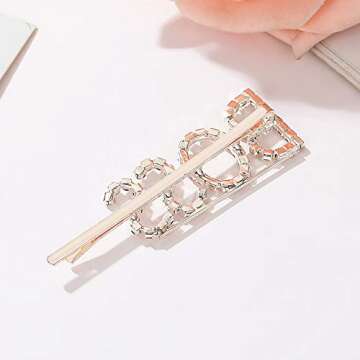 10PCS Sparkly Letter Hair Clip Word Barrettes Pins Crystal Bobby Pins Bling Handmade Luxury Rhinestones Hair Jewellery Headwear Accessories Gold for Women Girls