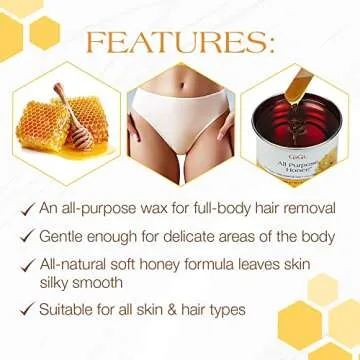 GiGi All Purpose Honee Hair Removal Soft Wax for All Skin and Hair Types, 14 oz