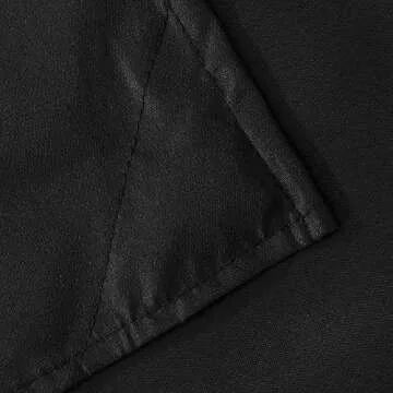 N&Y HOME Fabric Shower Curtain or Liner with Weighted Magnets - Hotel Quality Opaque Black Shower Cu...