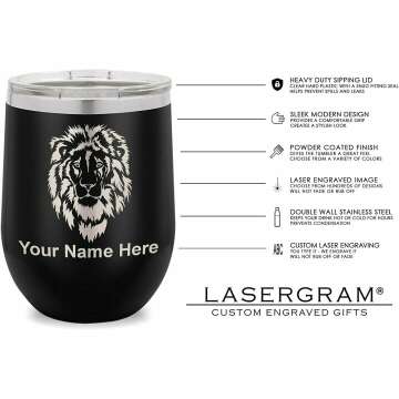 Personalized Hockey Goalie Wine Glass Tumbler