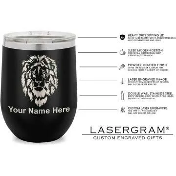 Personalized Hockey Goalie Wine Glass Tumbler