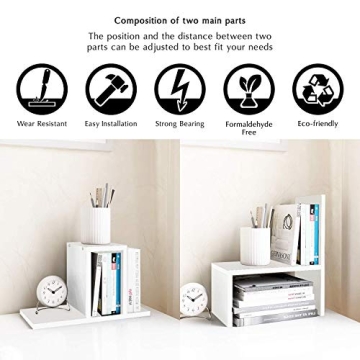 Adjustable Wood Desktop Organizer for Efficient Storage