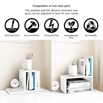 Adjustable Wood Desktop Organizer for Efficient Storage