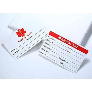 VNOX Medical Alert ID Necklace for Health Safety