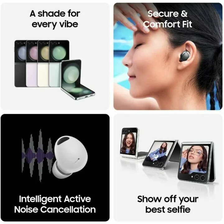 SAMSUNG Z Flip 5 Cell Phone + Buds 2 Pro Bundle