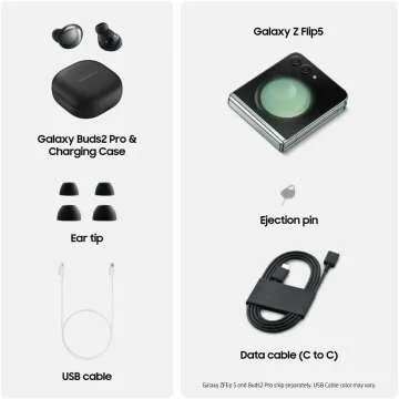 SAMSUNG Z Flip 5 Cell Phone + Buds 2 Pro Bundle