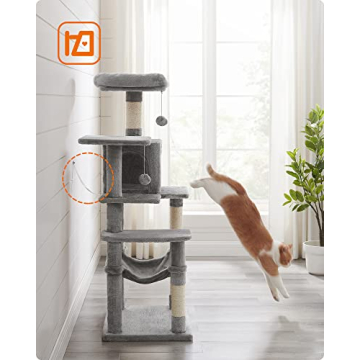 Feandrea 56-Inch Cat Tree - Perfect for Active Cats