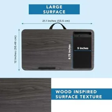 Comfortable LAPGEAR Lap Desk with Mouse Pad & Phone Holder