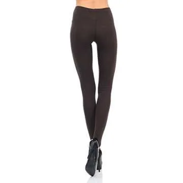 JJJ Women's Solid Cotton Spandex Stirrup Leggings - Comfort Fit