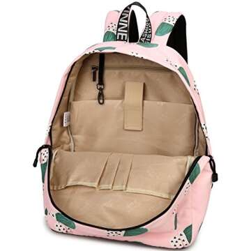 mygreen School Bookbags for Girls, Cute Cactus Backpack College Bags Women Daypack Travel Bag (Pink)