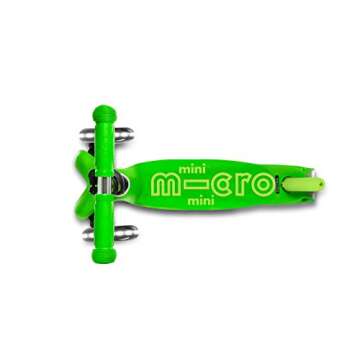 Micro Kickboard - Mini Deluxe LED - Three Wheeled, Lean-to-Steer Swiss-Designed Micro Scooter for Toddlers & Children with Motion-Activated Light-Up Wheels for Ages 2-5 (Green)