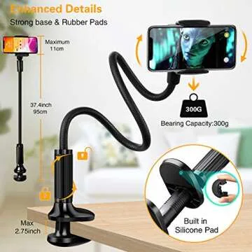 Canjoy Gooseneck Phone Holder for Hands-Free Use