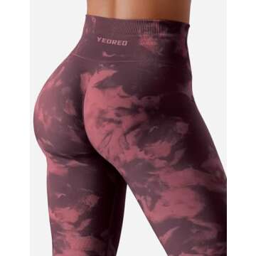 YEOREO Workout Leggings for Women Jada Scrunch Butt Lifting Leggings Seamless Screen Print Gym Yoga ...